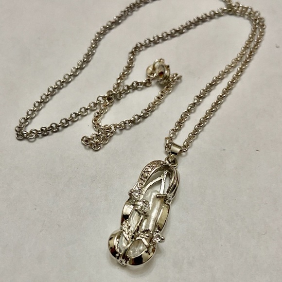 Vintage Encased Biwa Pearls Pendant w/18in Sterling-925 Chain Necklace - Picture 11 of 12